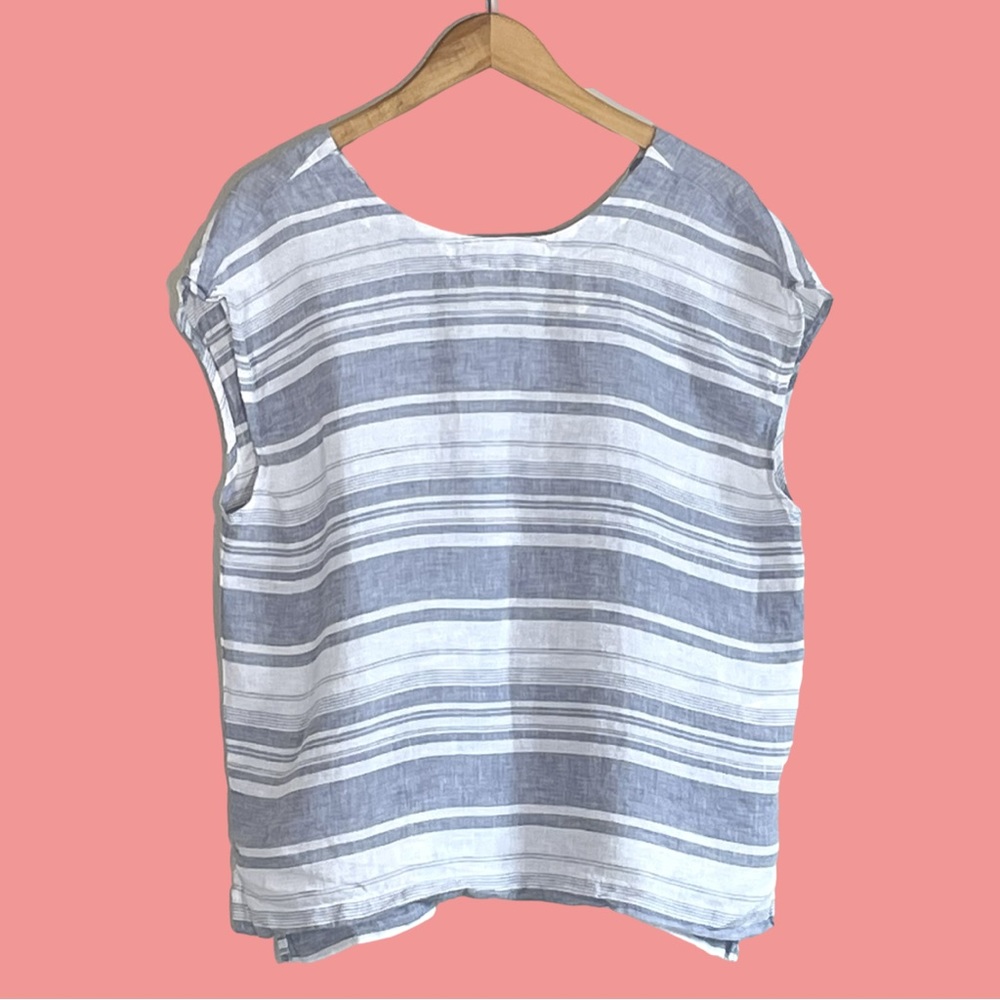 Cynthia Rowley 100% Linen Top Sz L